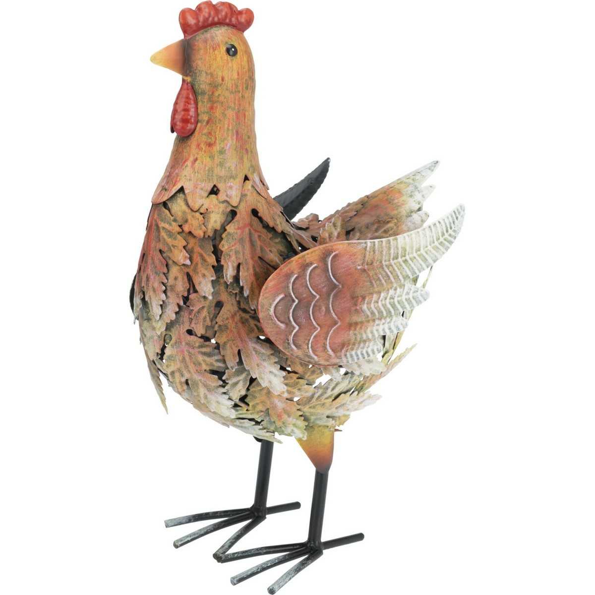 Zahradní kovová dekorace Slepice