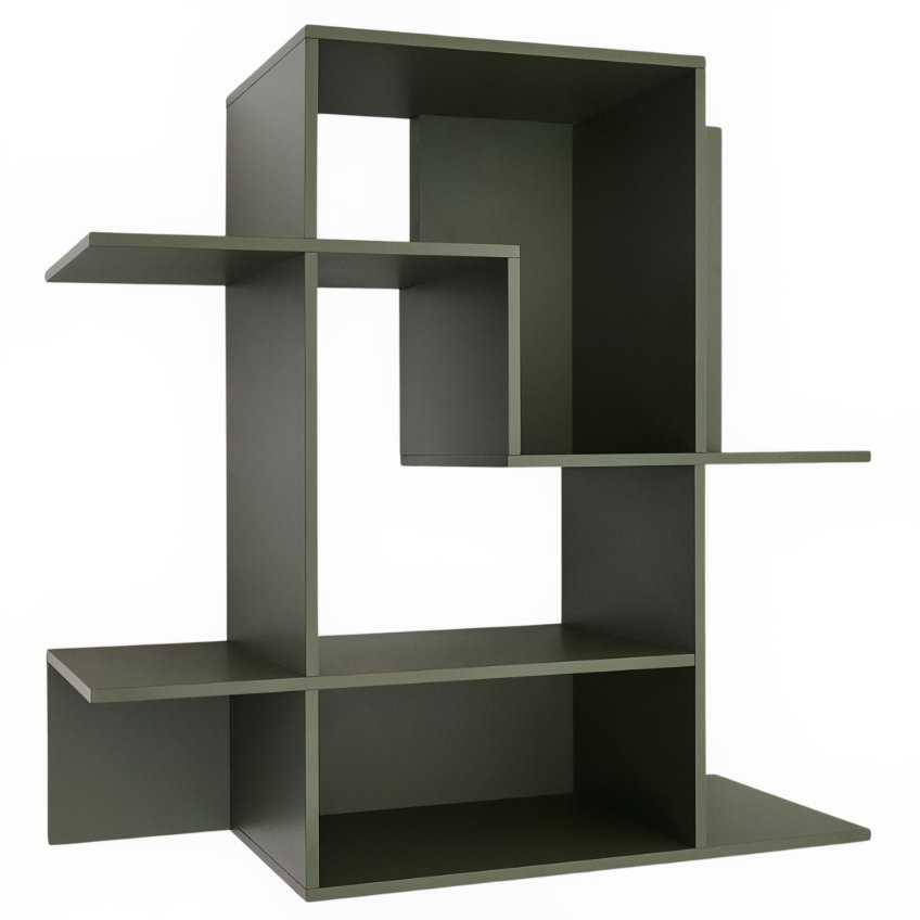 Zelená modulární police Kave Home Ina 80 x 80 cm