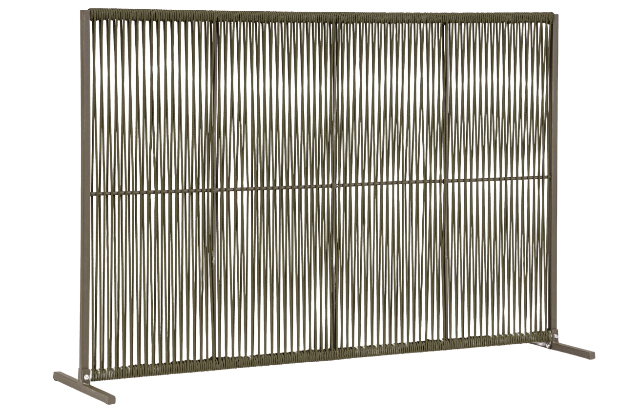 Zelený paraván Bizzotto Paxson s výpletem 120 x 180 cm