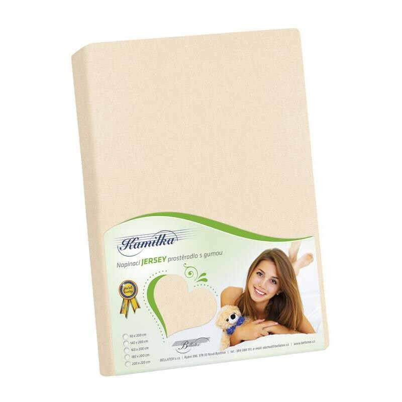 Bellatex Jersey prostěradlo smetanová Bellatex