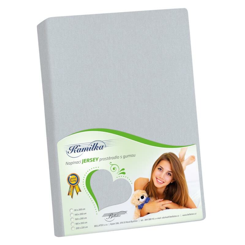 Bellatex Jersey prostěradlo středně šedá Bellatex