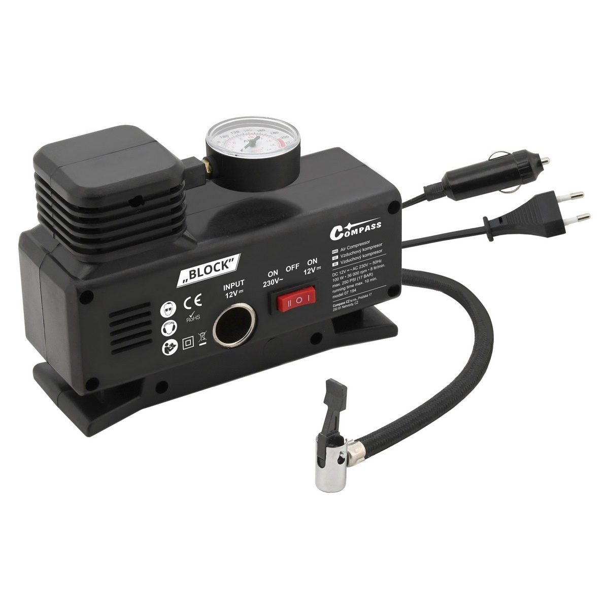 Compass Kompresor 12/230V BLOCK TÜV/GS Compass