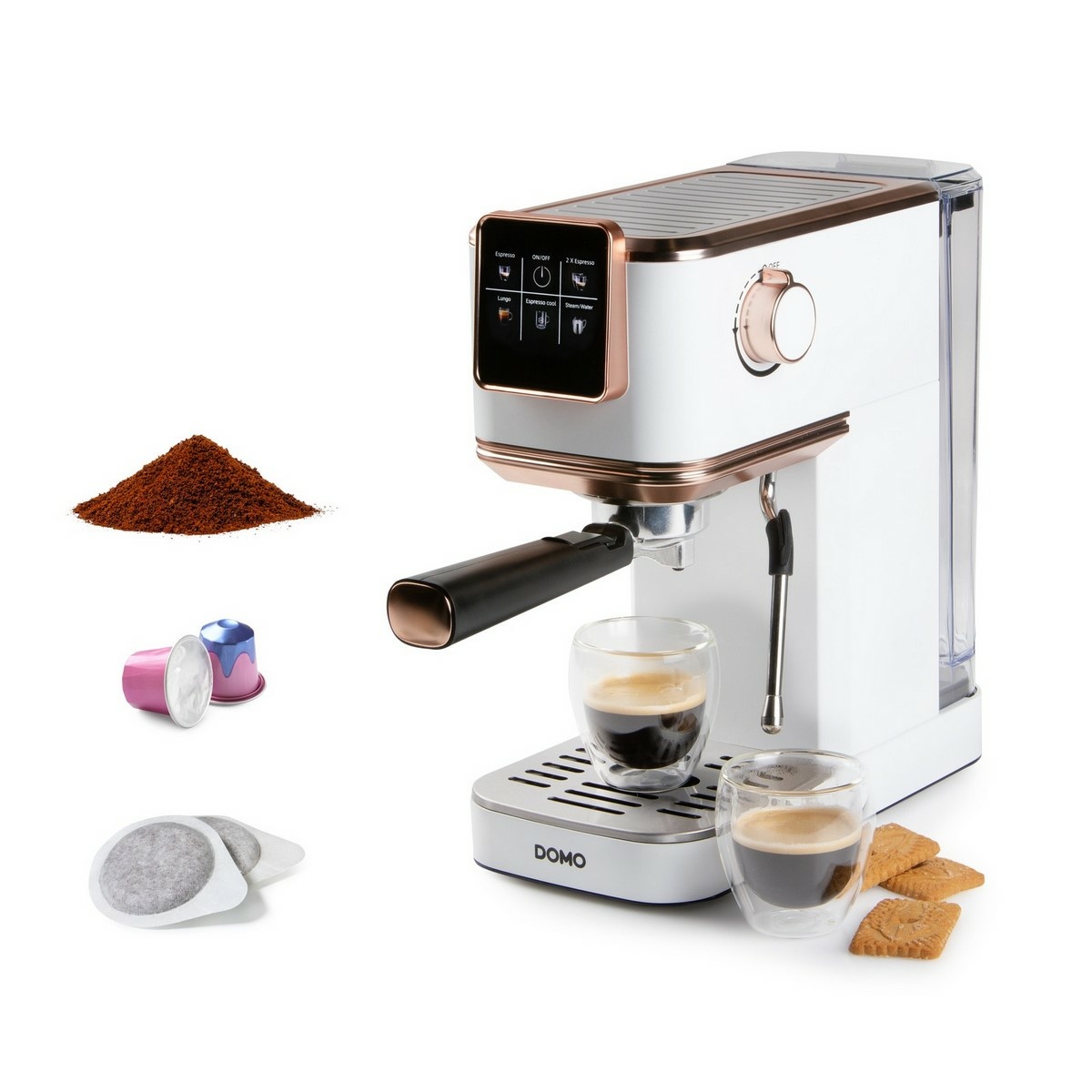 DOMO DO746K espresso kávovar 3v1 Domo