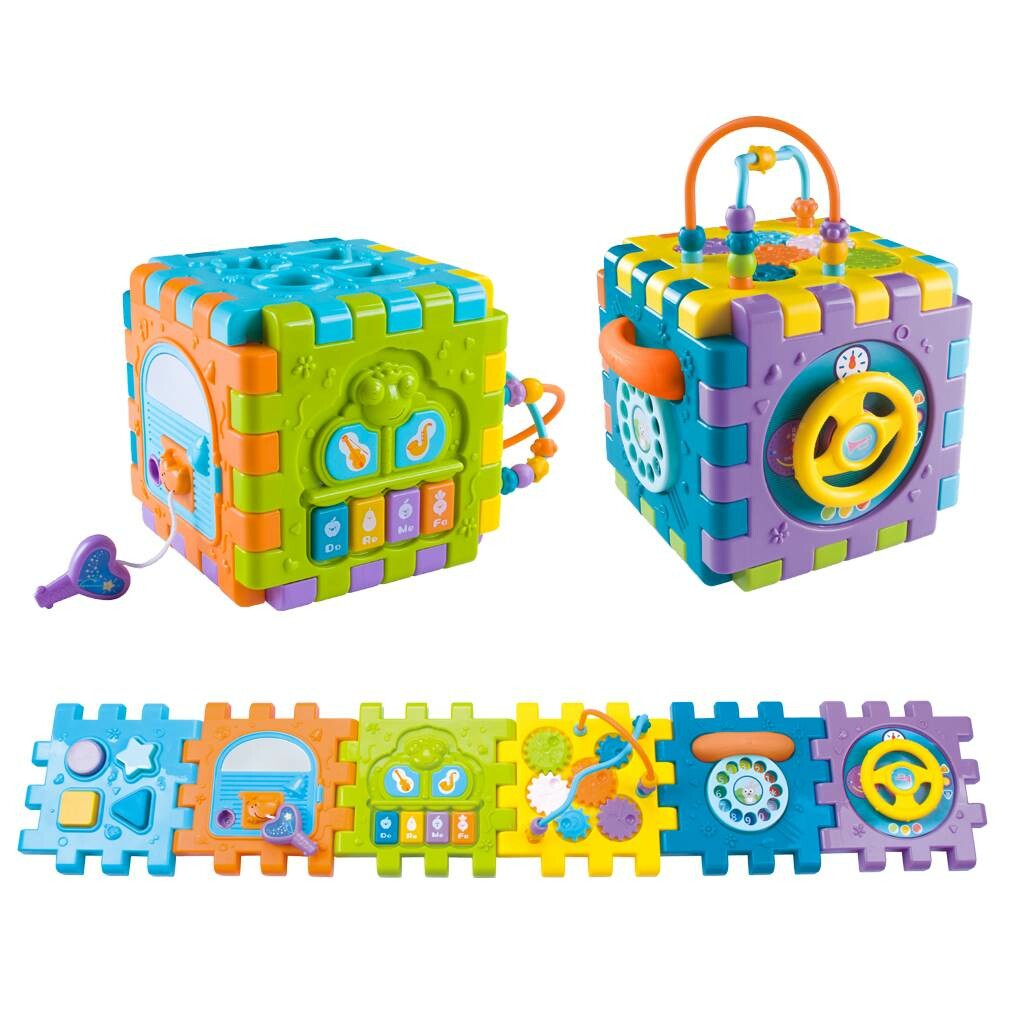 Hrající interaktivní skládací kostka Baby Mix Baby Mix