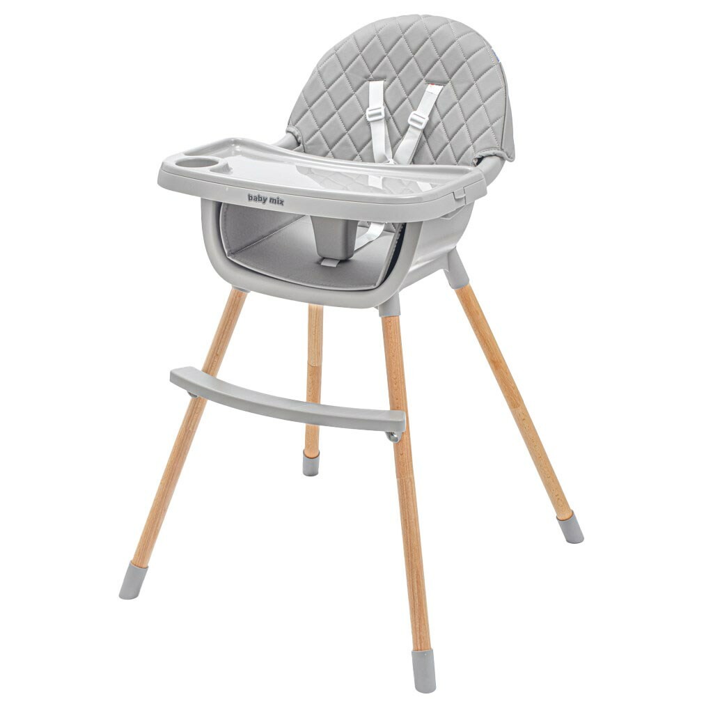 Jídelní židlička Baby Mix Freja wooden dark grey Baby Mix