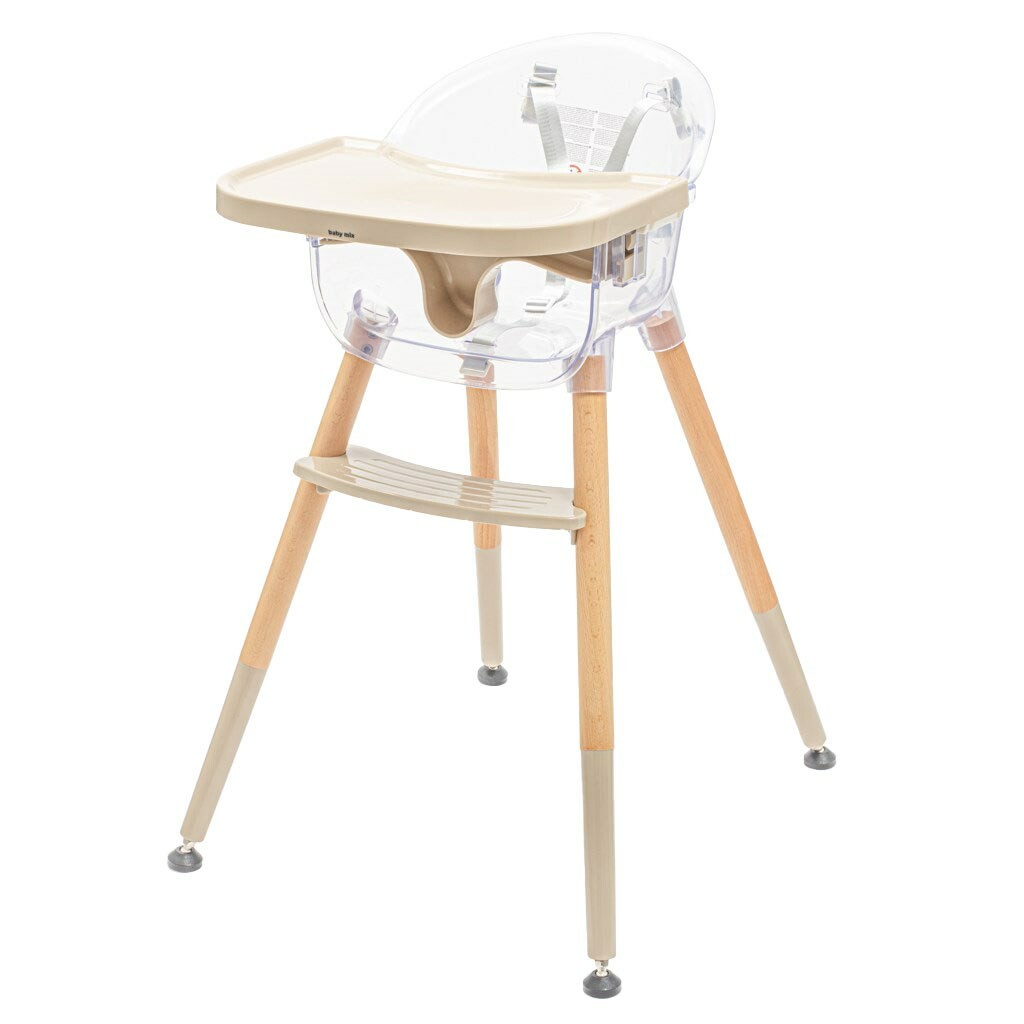Jídelní židlička Baby Mix Ingrid wooden beige Baby Mix