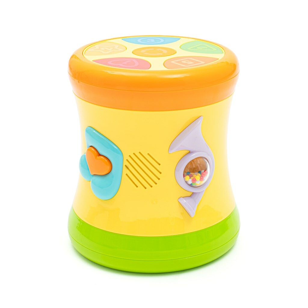 Oboustranný dynamický bubínek Baby Mix žlutý Baby Mix