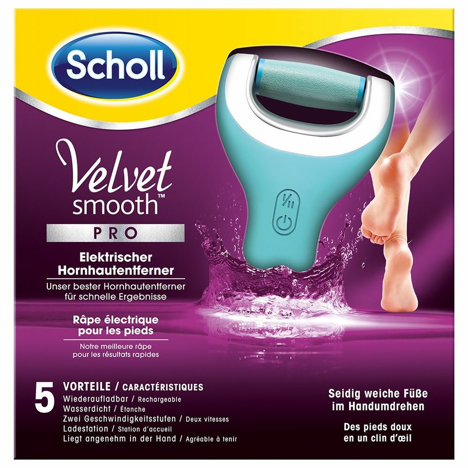 Scholl Voděodolný elektrický pilník na chodidla Velvet Smooth Scholl