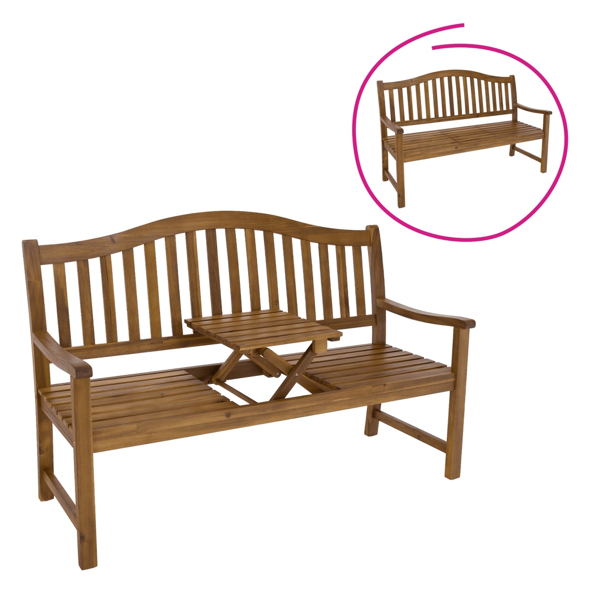 Zahradní lavička se stolkem