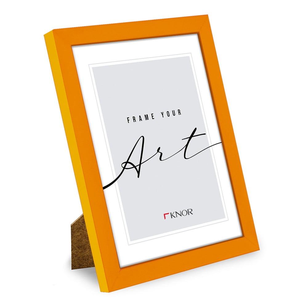 Oranžový stojací/na zeď rámeček 12x17 cm – knor