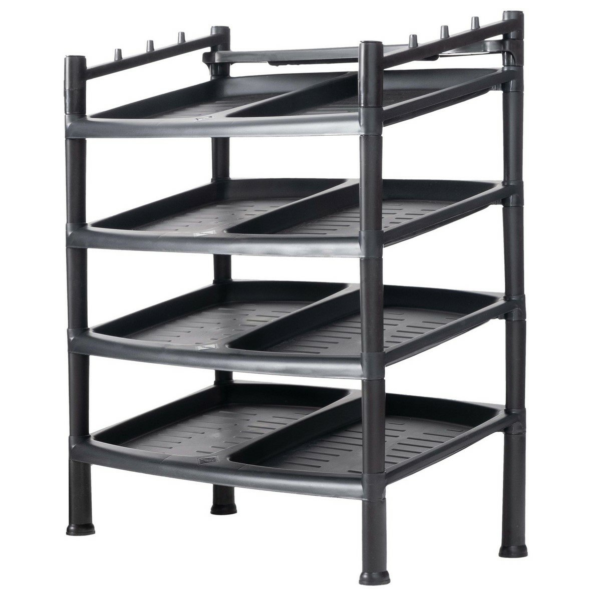 Botník 4 patra Black 52 x 34 x 67 cm Phoenix