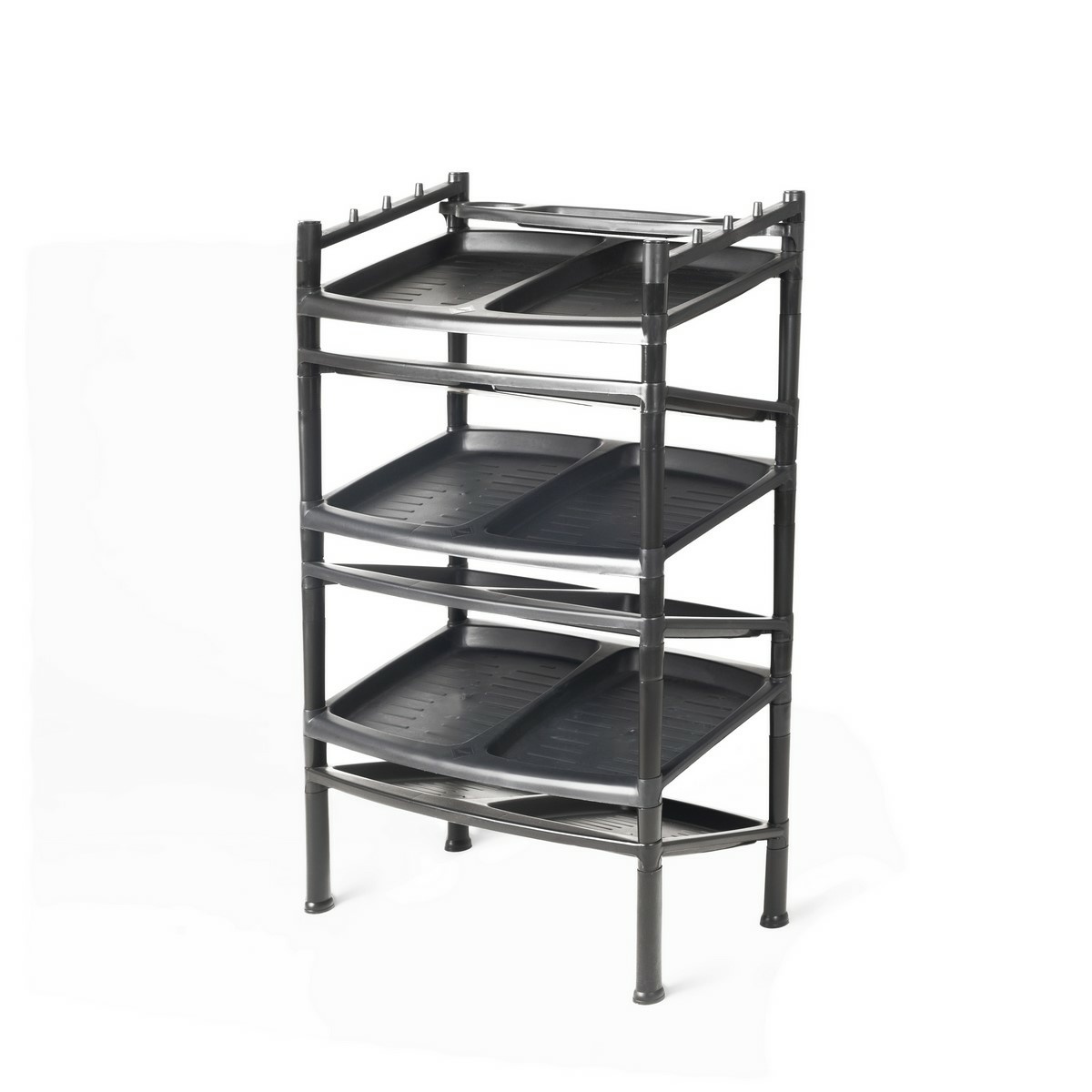 Botník 6 pater Black 52 x 34 x 91 cm Phoenix