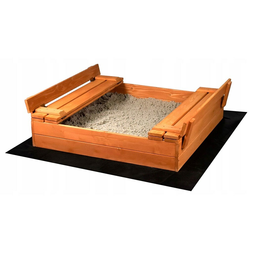 Dětské dřevěné pískoviště s poklopem a lavičkami Baby Mix 100 x100 cm Baby Mix