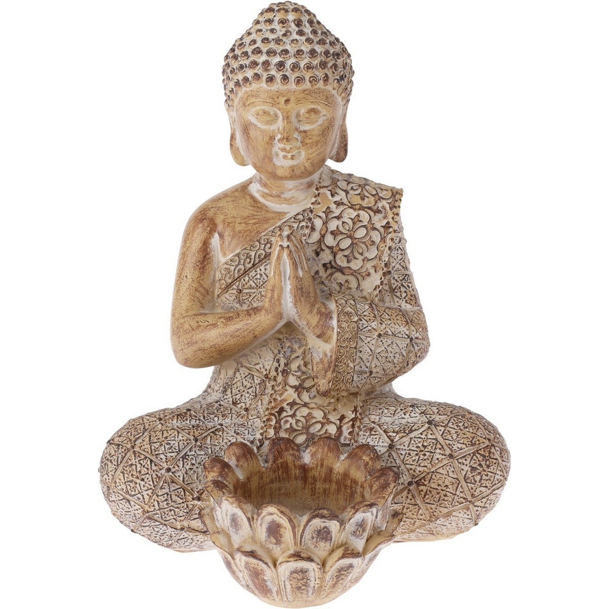 Zahradní dekorace Buddha na čajovou svíčku