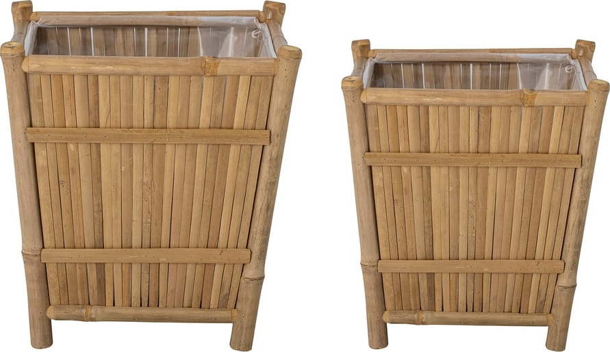 Bambusové obaly na květináče v sadě 2 ks Sole – Bloomingville
