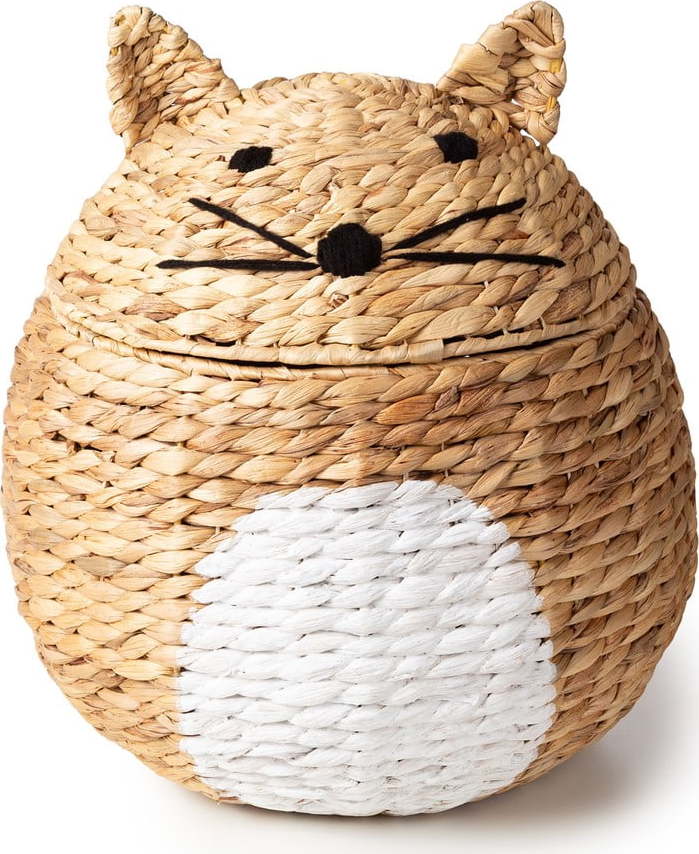 Dětský koš na hračky z vodního hyacintu v přírodní barvě ø 40x43 cm Cat – Compactor