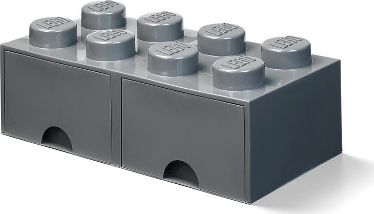 Dětský tmavě šedý úložný box se 2 zásuvkami LEGO®