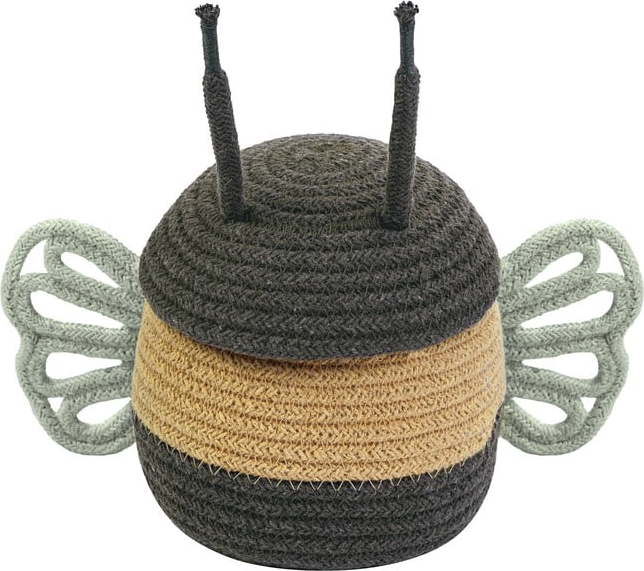Látkový dětský koš na hračky ø 15x15 cm Baby Bee – Lorena Canals