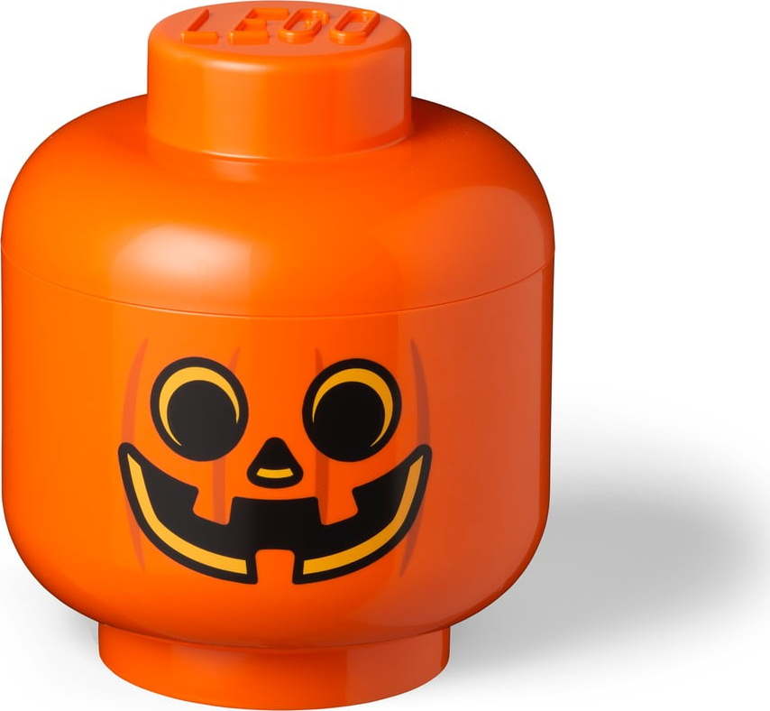 Oranžový úložný box LEGO® Pumpkin Head L