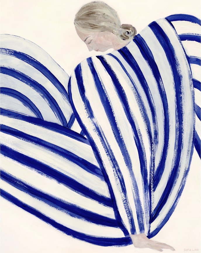 Plakát 50x70 cm Blue Stripe at Concorde – The Poster Club