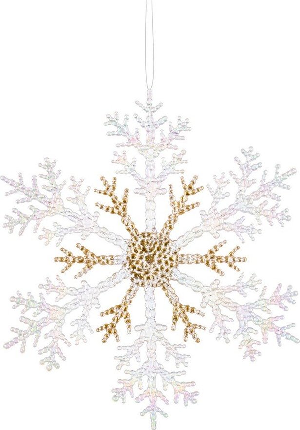 Plastová závěsná vánoční dekorace 25 cm Snowflake – Casa Selección