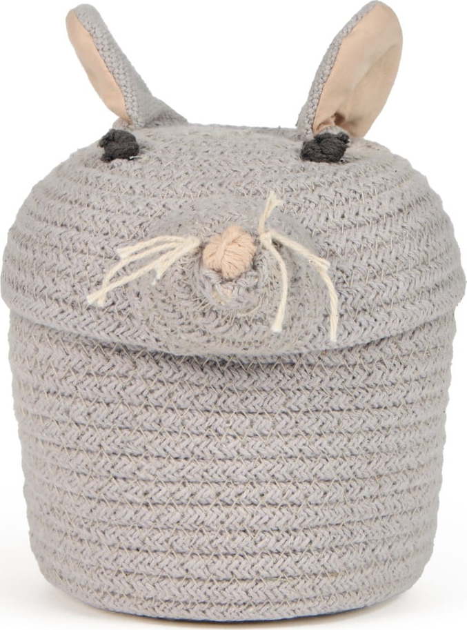 Šedý látkový dětský koš na hračky ø 15x15 cm Mini Renata the Rat – Lorena Canals