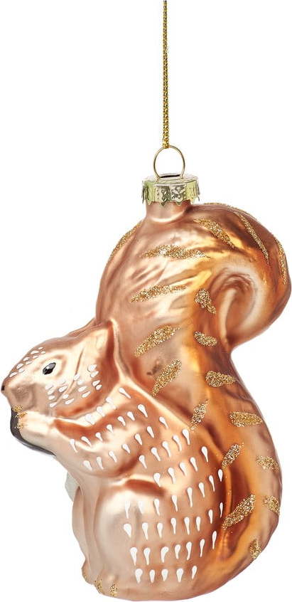 Skleněná ručně vyrobená vánoční ozdoba 11 cm Squirrel – Sass & Belle