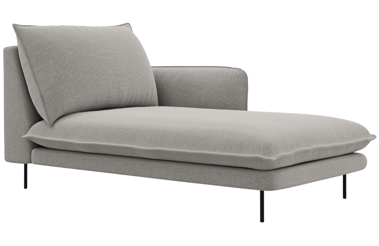 Cosmopolitan Design Světle šedá čalouněná lenoška Vienna 170 cm