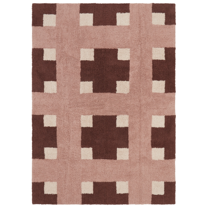 Jotex Béžovo-hnědý bavlněný koberec DELPHI 160 x 230 cm