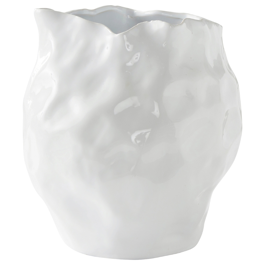 Jotex Bílá keramická váza BUBBA 31 cm