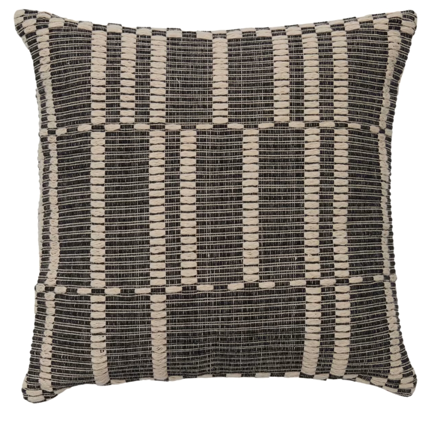 Kave Home Černý bavlněný povlak na polštář Kavri 50 x 50 cm