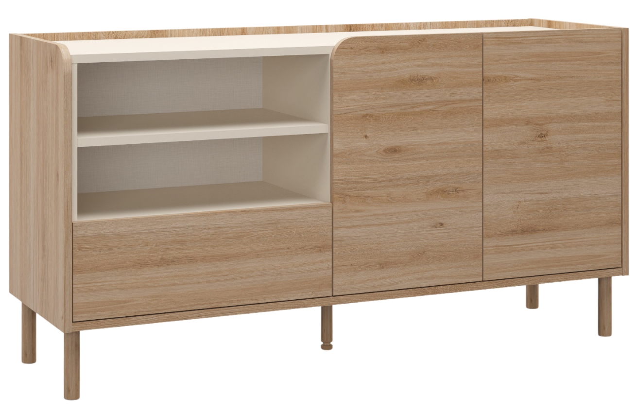 Komoda Marckeric Monza 141 x 44 cm s dřevěným dekorem