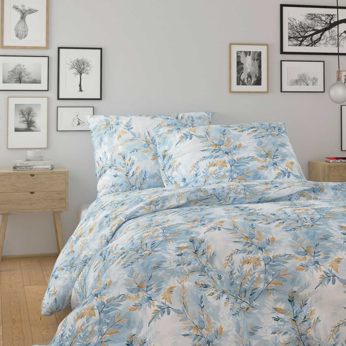 Kvalitex Bavlněné povlečení Nordic Yves modrá