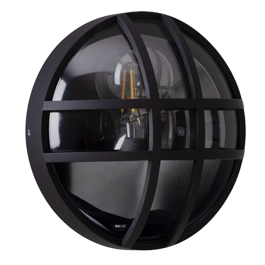 Nova Luce Tmavě šedé venkovní nástěnné světlo Amel 17