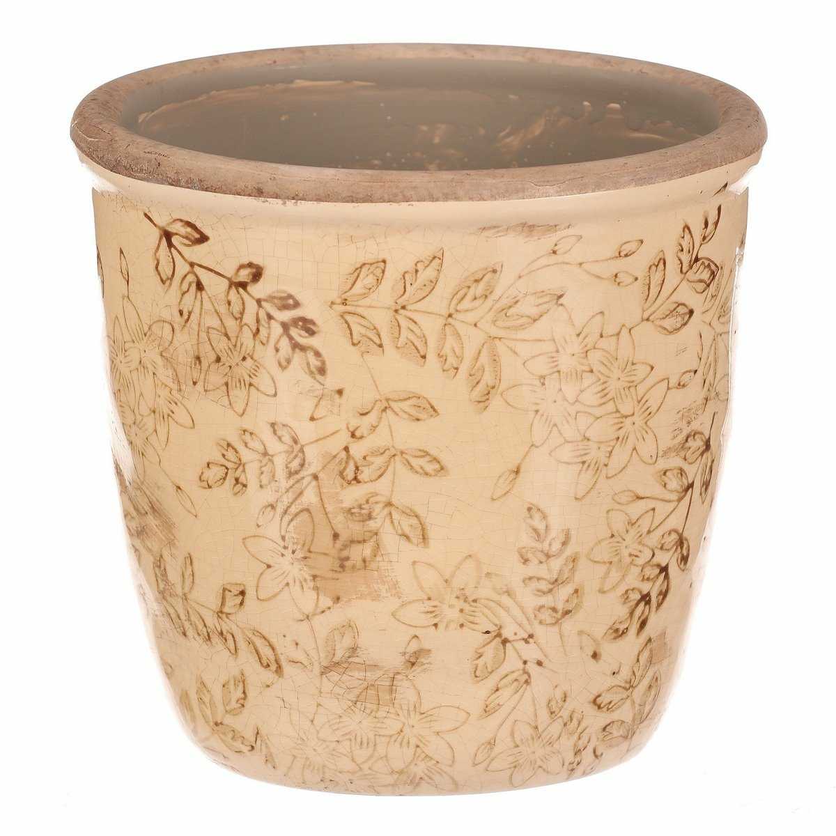 Obal keramický na květiny Flores retro