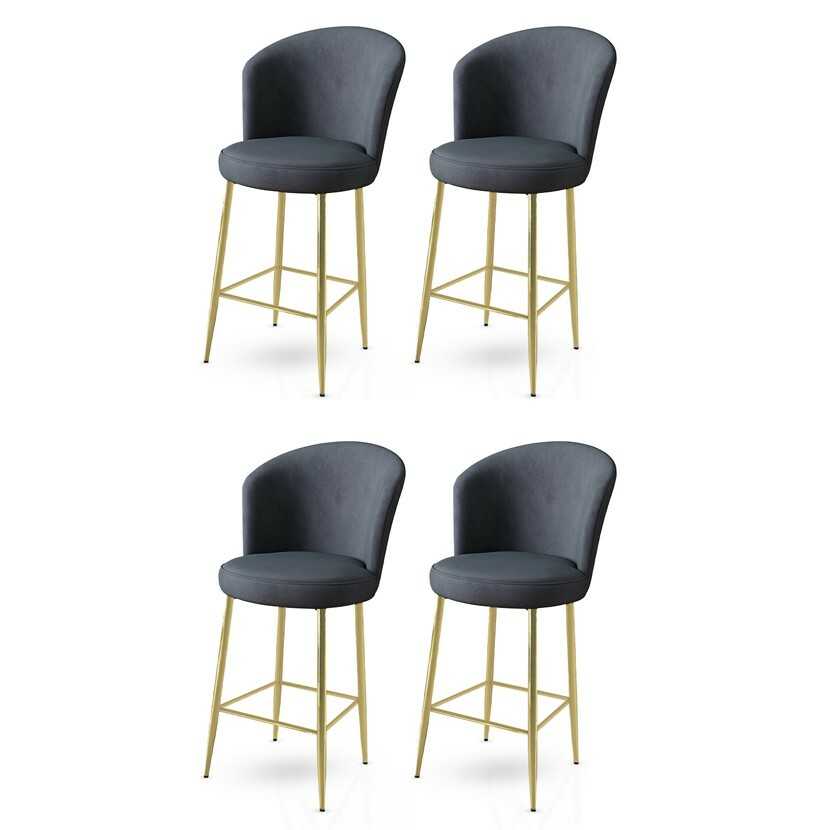 Sada barových židlí Alte Anthracite and Gold