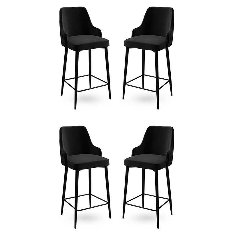 Sada barových židlí Enox Black