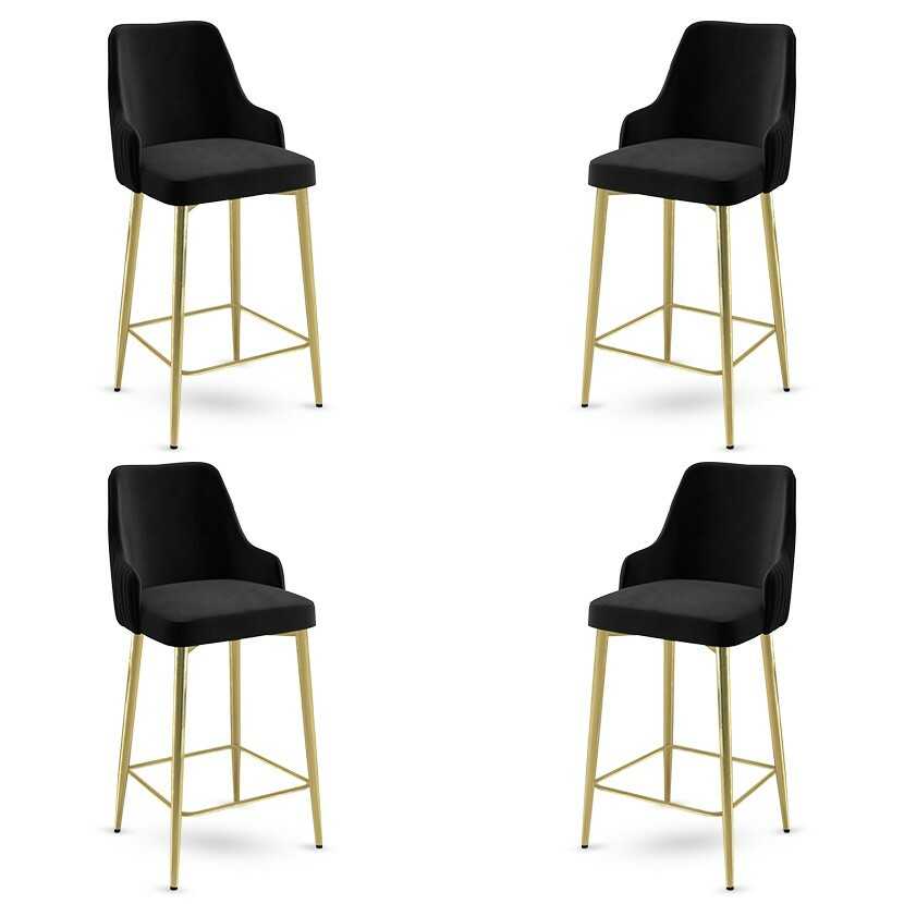 Sada barových židlí Enox Black and Gold