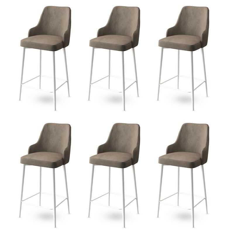 Sada barových židlí Enox Cappuccino and White