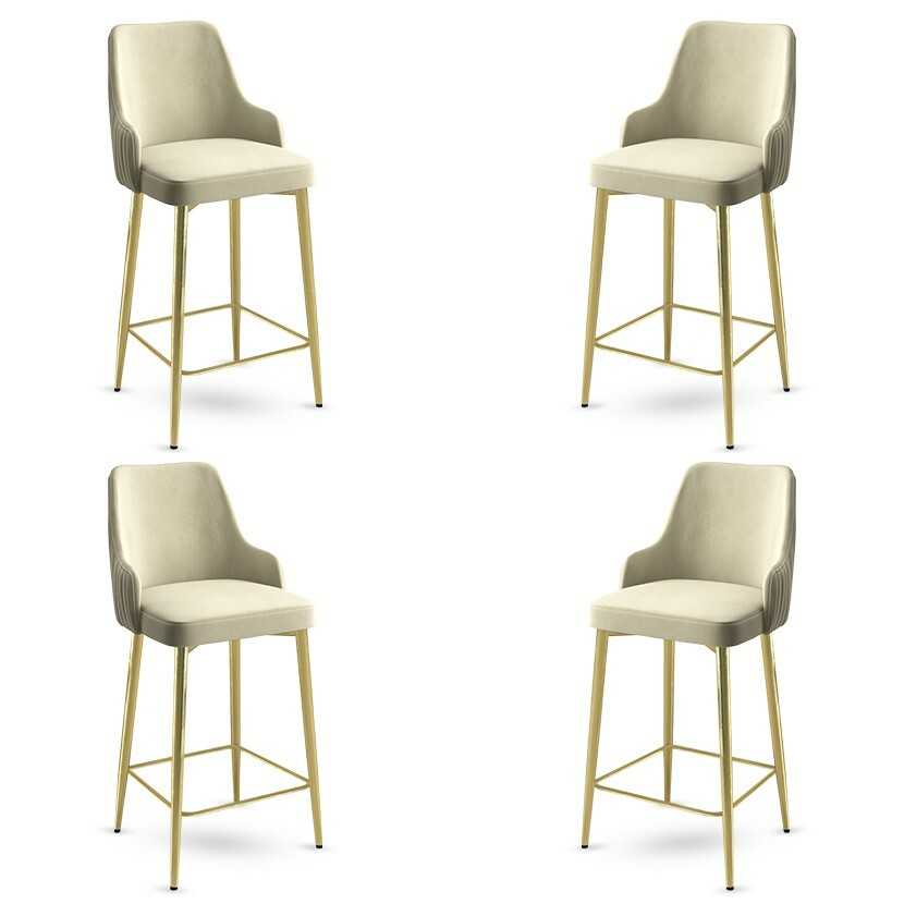 Sada barových židlí Enox Cream and Gold