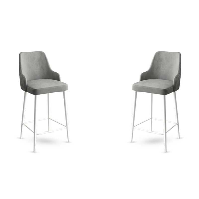 Sada barových židlí Enox Grey and White