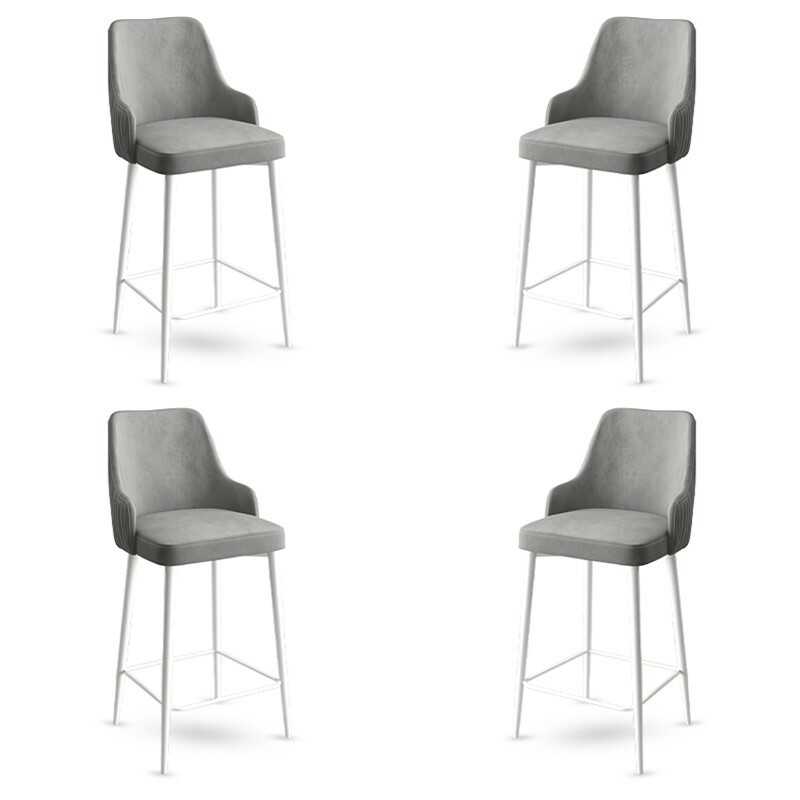 Sada barových židlí Enox Grey and White