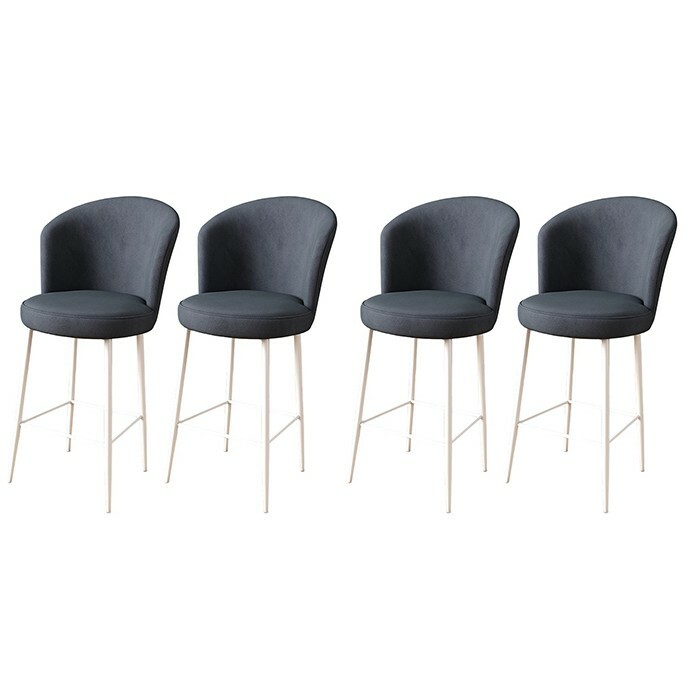 Sada barových židlí Fora Anthracite and White