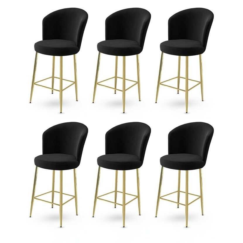 Sada barových židlí Fora Black and Gold