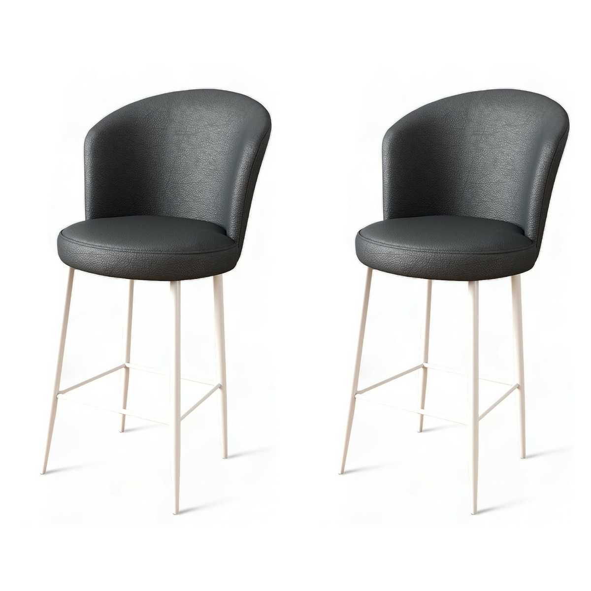 Sada barových židlí Uras Anthracite and White