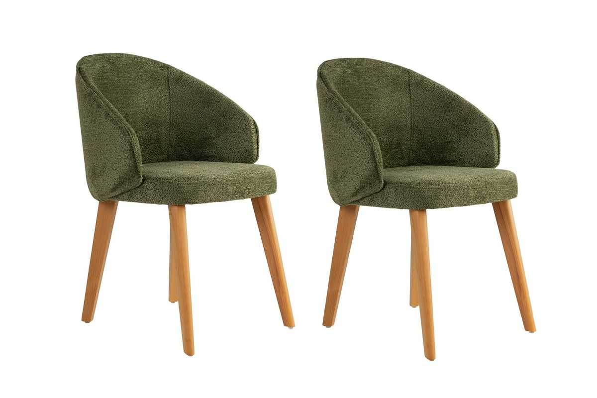 Sada jídelních židlí Bentley Green and Dark Oak