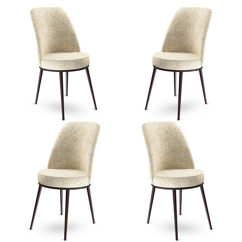 Sada jídelních židlí Dexa Cream and Brown