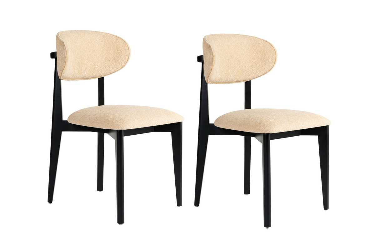 Sada jídelních židlí Lionte Beige and Black