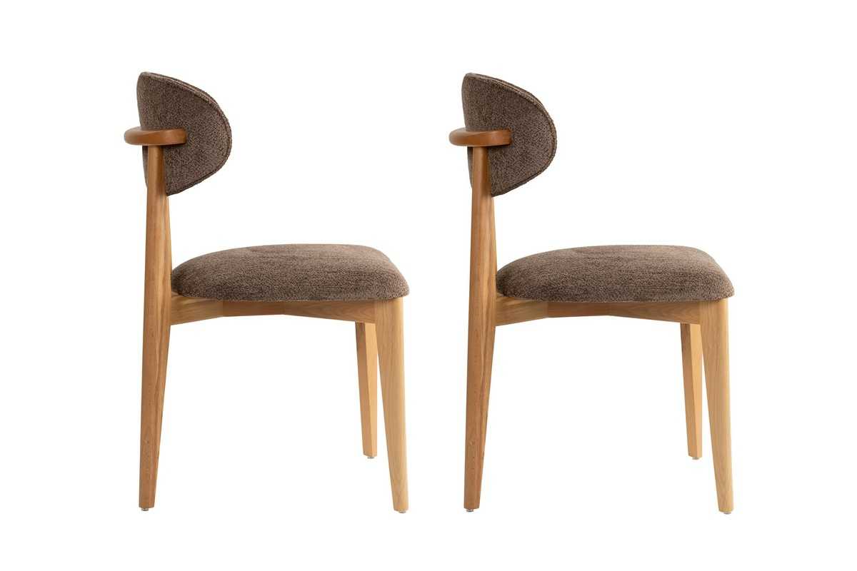 Sada jídelních židlí Lionte Brown and Light Oak