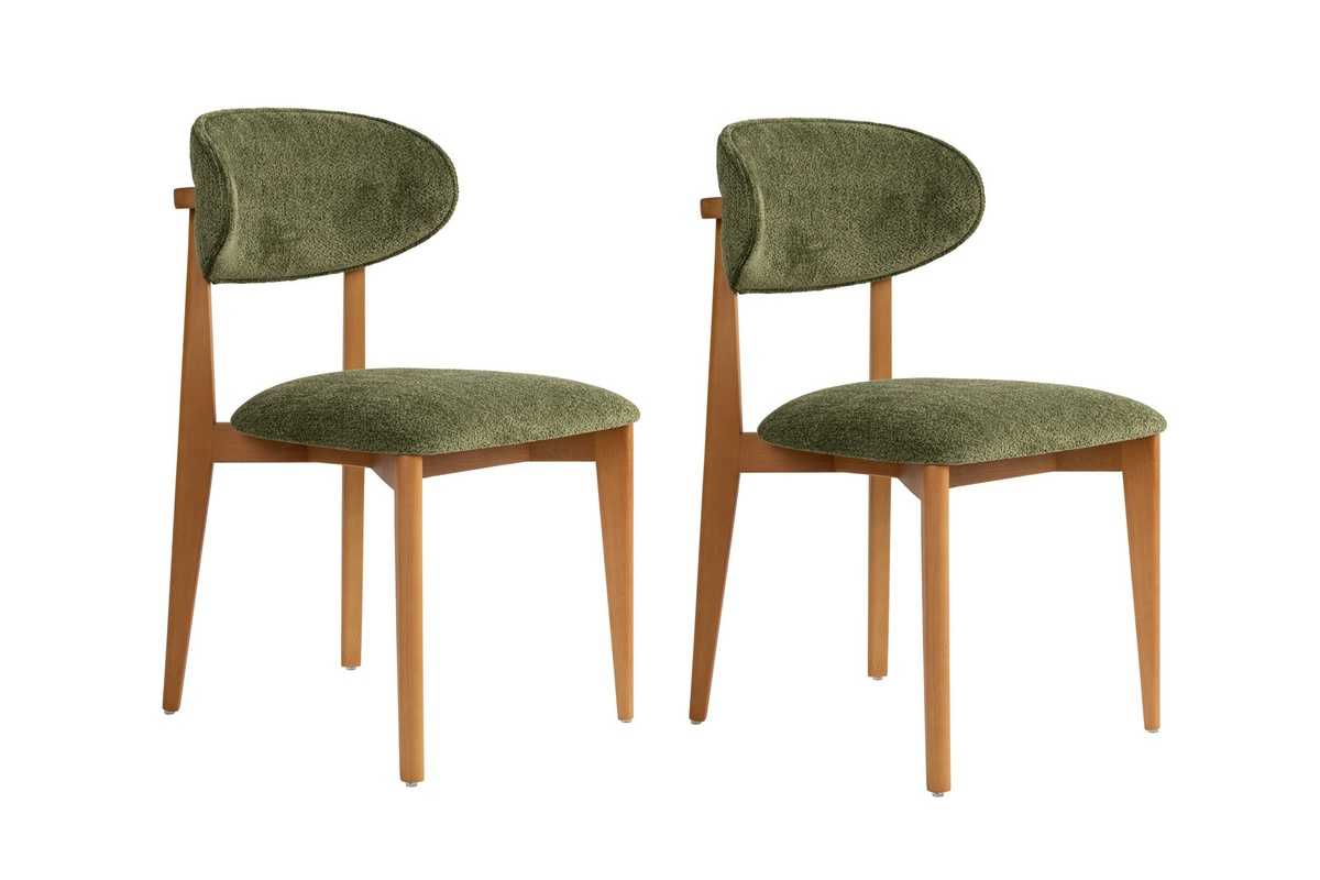 Sada jídelních židlí Lionte Green and Dark Oak